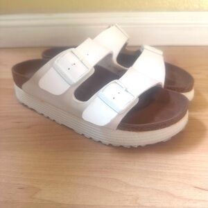 Birkenstock Papillio White Platform Sandals Size 39